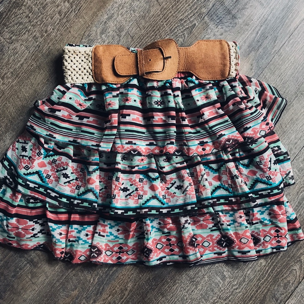 Ruffled Rue 21 Skirt with Belt